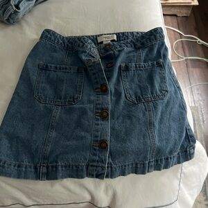 Forever 21 Blue Denim A-Line Skirt